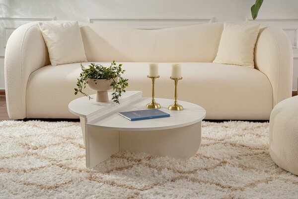 Skye Decor, Orion - Legno Bianco, tavolini, legno bianco, 90 x 30 x 60 cm