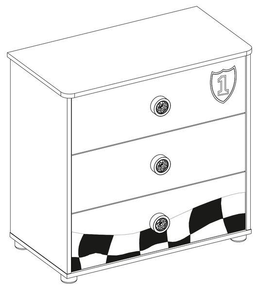 Comò Racecup per Bambini