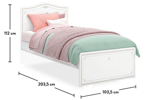 Rete Letto Selena Grey 120x200 Cm Con Design Elegante E Comfort Per Bambini In Crescita