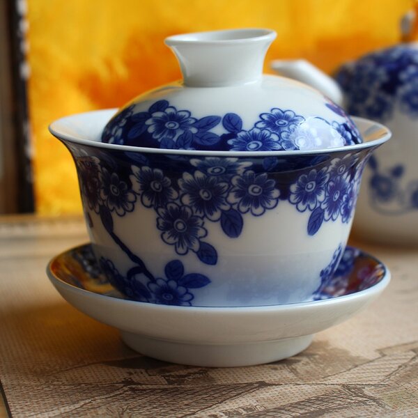 Set in porcellana blu e bianco 11 pz