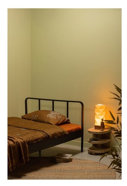 Letto singolo in metallo nero con griglia 120x200 cm Mees - WOOOD