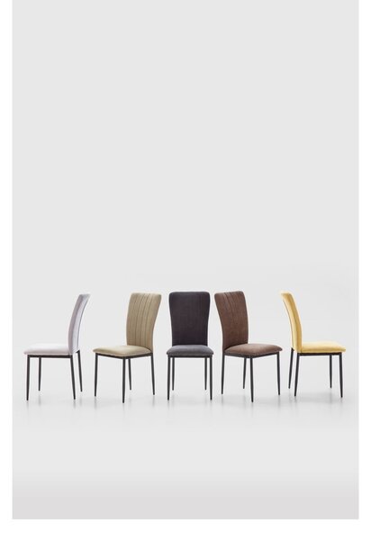 Set di sedie da pranzo kaki 4 pz Holly - Marckeric