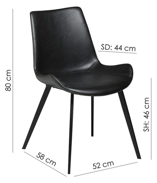 Sedia da pranzo in similpelle nera DAN-FORM Danimarca Hype - DAN-FORM Denmark