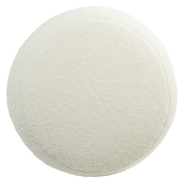 Sgabello in tessuto bouclé bianco Kimi - Light & Living