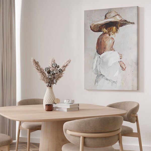 Quadro con elementi dipinti a mano 70x100 cm Charlotte – Styler