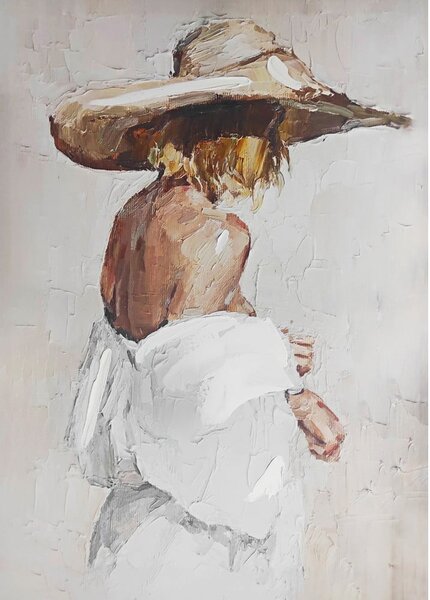 Quadro con elementi dipinti a mano 70x100 cm Charlotte – Styler