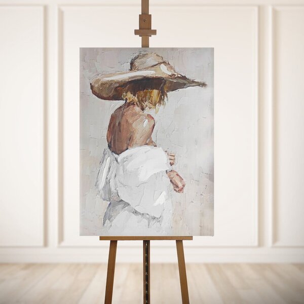 Quadro con elementi dipinti a mano 70x100 cm Charlotte – Styler