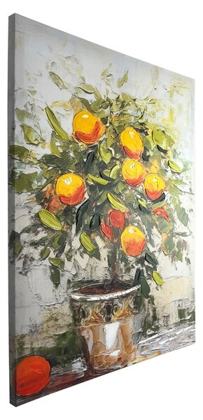 Quadro con elementi dipinti a mano 70x100 cm Oranges – Styler