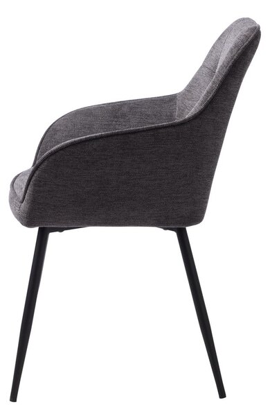Sedia da pranzo grigio scuro Nolan - Unique Furniture