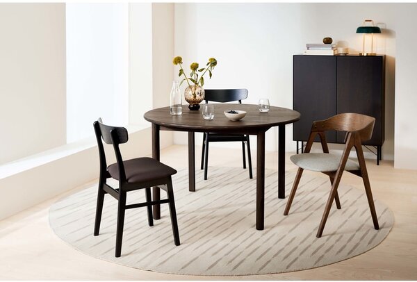 Tavolo da pranzo rotondo pieghevole in rovere marrone scuro ø 120 cm Noor - Hammel Furniture