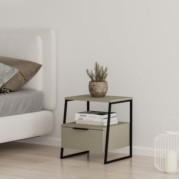 Comodino verde-grigio Velia - Marckeric