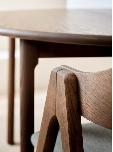 Tavolo da pranzo rotondo pieghevole in rovere marrone scuro ø 120 cm Noor - Hammel Furniture