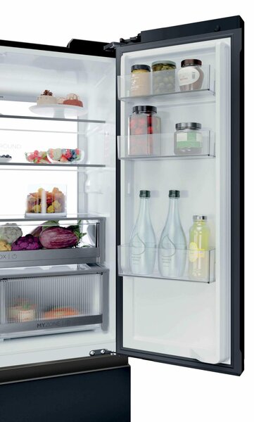 Haier Frigorifero Americano Side by Side Capacit 468 Litri Classe energetica D Raffreddamento No Frost colore Nero - HFKR7819DNGB
