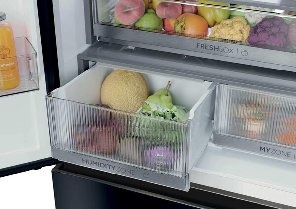 Haier Frigorifero Americano Side by Side Capacit 468 Litri Classe energetica D Raffreddamento No Frost colore Nero - HFKR7819DNGB
