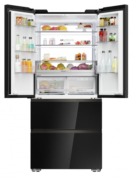 Haier Frigorifero Americano Side by Side Capacit 468 Litri Classe energetica D Raffreddamento No Frost colore Nero - HFKR7819DNGB