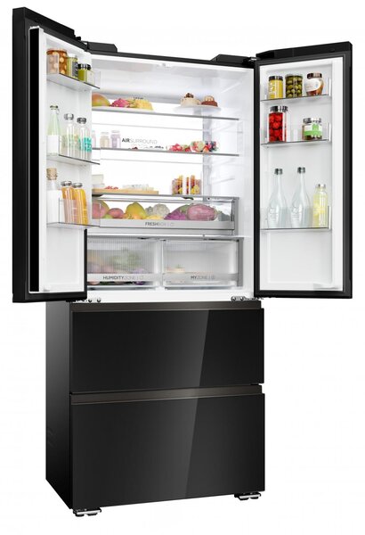 Haier Frigorifero Americano Side by Side Capacit 468 Litri Classe energetica D Raffreddamento No Frost colore Nero - HFKR7819DNGB