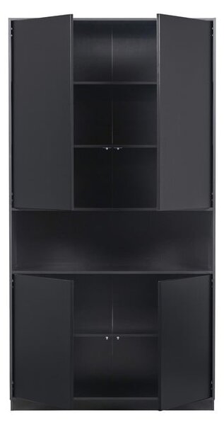 Armadio modulare nero in legno di pino 110x210 cm Finca - WOOOD