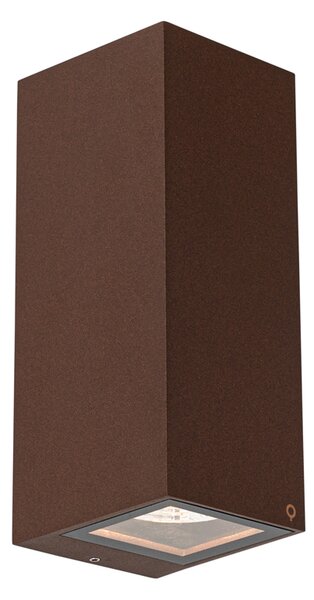 Applique da parete industriale ruggine marrone 2 luci AR70 IP54 - Baleno