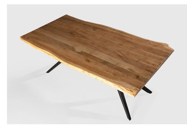 Tavolo da pranzo con piano in acacia di colore naturale 100x200 cm Mudri - Marckeric