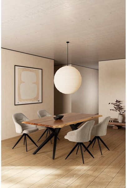 Tavolo da pranzo con piano in acacia di colore naturale 100x200 cm Mudri - Marckeric