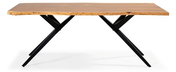 Tavolo da pranzo con piano in acacia di colore naturale 100x200 cm Mudri - Marckeric