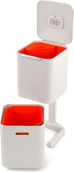 Joseph Joseph Pattumiera Raccolta Differenziata 20+20 Litri colore Pietra Arancione 300x760x366 mm - 30064 Totem Max