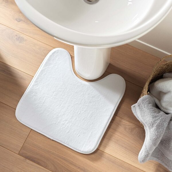 Tappetino da bagno bianco 45x45 cm Vitamine - douceur d'intérieur