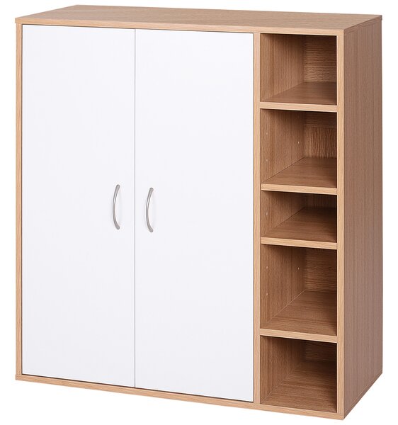 HOMCOM Scarpiera Salvaspazio Slim Con 2 Ante Scanalate A Ribalta Scarpiera Ingresso Moderna In Legno Con Ripiani Regolabili Su 2 Livelli Porta Scarpe Per 12 Paia Con Maniglia 60x24x91 5 Cm Bianco