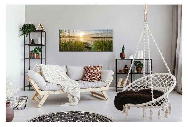 Immagine su tela, 125 x 50 cm Boat in the Grass - Styler