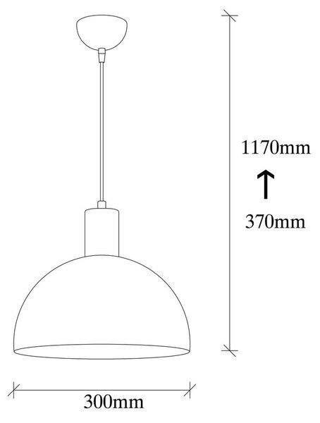Lampadario nero/dorato con paralume in metallo ø 30 cm Bakh – Opviq lights