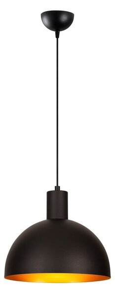 Lampadario nero/dorato con paralume in metallo ø 30 cm Bakh – Opviq lights
