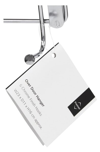 Appendiabiti in metallo argentato 11 cm Chrome - Premier Housewares