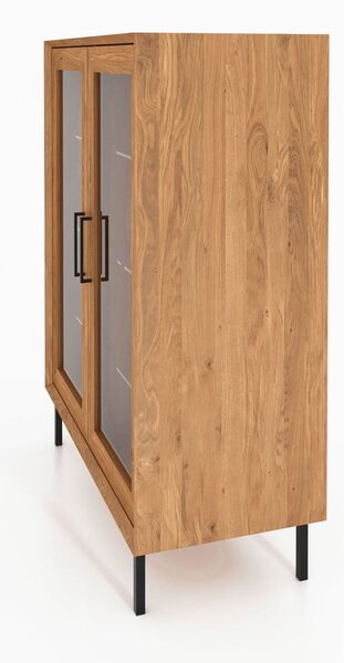 Vetrina in legno di quercia di colore naturale 97x125 cm Abies - The Beds
