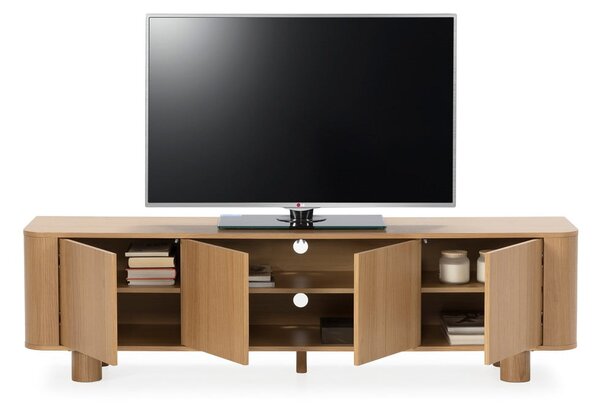 Mobile TV di colore naturale con effetto rovere 180x50,5x40 cm Padoc – MOME
