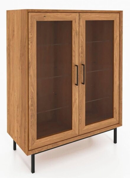 Vetrina in legno di quercia di colore naturale 97x125 cm Abies - The Beds
