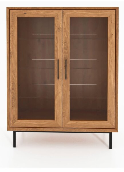 Vetrina in legno di quercia di colore naturale 97x125 cm Abies - The Beds