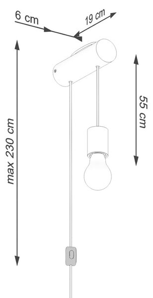 Lampada da parete di colore naturale Arcadia – Sollux