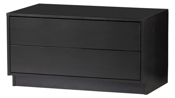 Tavolo TV modulare nero in legno di pino 75x40 cm Finca - WOOOD