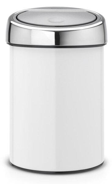 Bidone touch in acciaio bianco 3 l Touch Bin - Brabantia