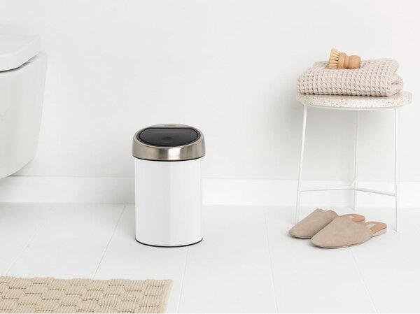 Bidone touch in acciaio bianco 3 l Touch Bin - Brabantia