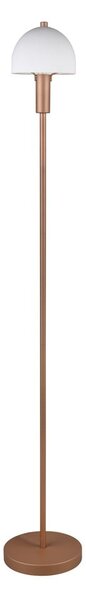 Lampada da terra color bronzo con paralume in vetro (altezza totale 120 cm) Glenn – Trio