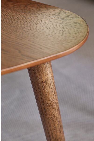 Tavolini marroni in rovere decorato in set di 2 70x100 cm Adda - Unique Furniture
