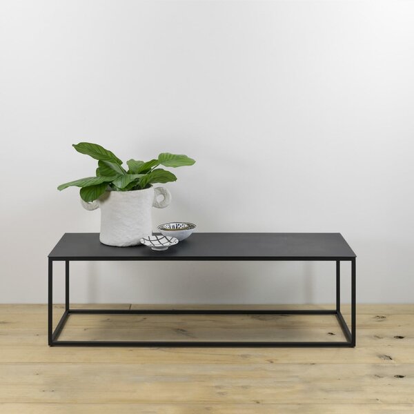 Tavolino da salotto nero in metallo 40x120 cm Store – Spinder Design