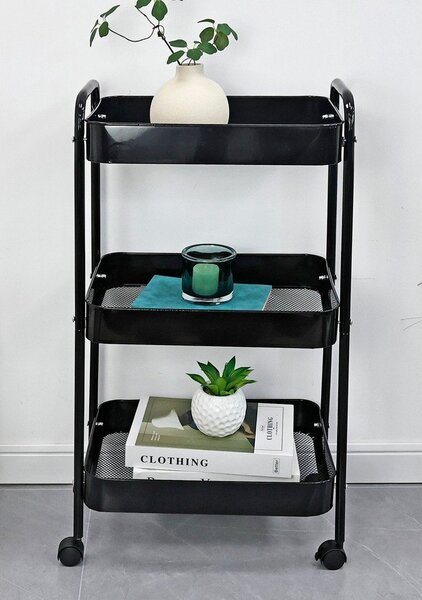 Tavolino da servizio in metallo su ruote 29,5x41 cm Leiky – Yes Everyday