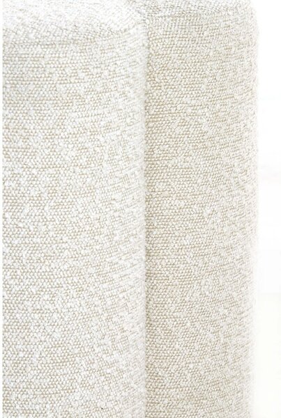 Sgabello crema in tessuto bouclé Nalani - Light & Living