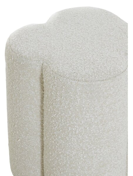 Sgabello crema in tessuto bouclé Nalani - Light & Living