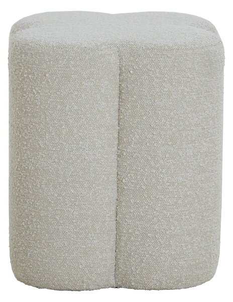 Sgabello crema in tessuto bouclé Nalani - Light & Living