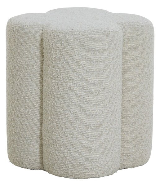 Sgabello crema in tessuto bouclé Nalani - Light & Living