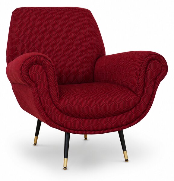 Poltrona Vico Velluto e Tessuto Fantasia - Design Iconico