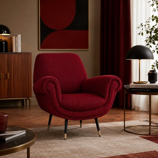 Poltrona Vico Velluto e Tessuto Fantasia - Design Iconico